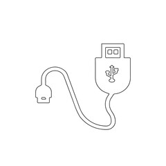 Obraz premium USB Icon Data Transfer Line