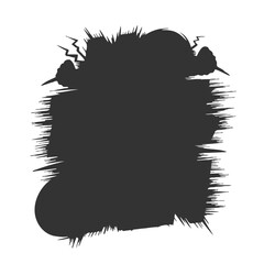 Abstract grunge brush stroke on white background