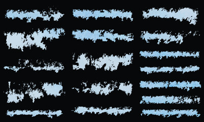 Obraz premium Collection of Blue Watercolor Brush Strokes and Underline Elements | Hand-Painted Blue Abstract Brush Textures and Artistic Design Resources