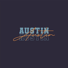 Austin Typography Vintage Design
