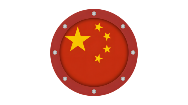 Showcase Chinese pride with this bold emblem, perfect for celebrating heritage or promoting cultural awareness, radiating strength and patriotism.