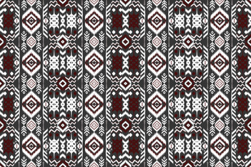 Geometric abstract ethnic ikat seamless pattern embroidery, bohemian style.