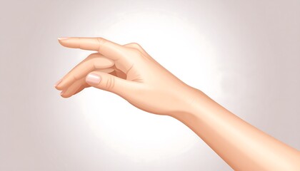 Elegant Hand Gesture - A Delicate Touch in Digital Art.
