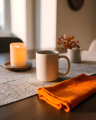 Mug and Candle Still Life