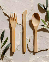Minimal Bamboo Cutlery