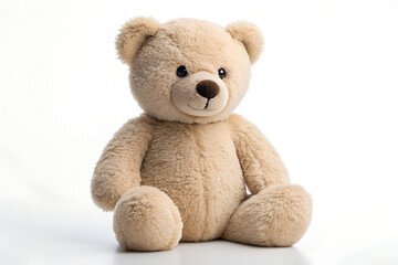 Obraz premium Teddy Bear on White Background Realistic Studio Illustration