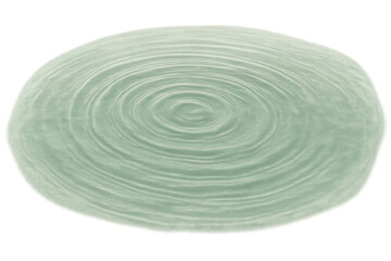 Green water ripples creating concentric circles, symbolizing calm and zen meditation on a transparent background