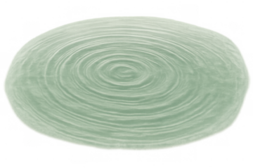 Green water ripples creating concentric circles, symbolizing calm and zen meditation on a transparent background