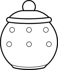 Cookie Jar Designs Line Art Transparent Background