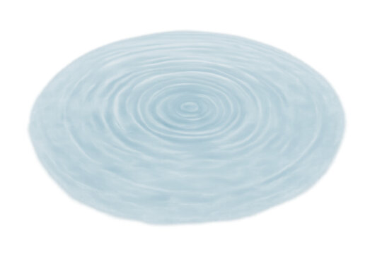 Water ripple effect creating concentric circles, clean liquid surface with expanding waves, splash impact, transparent background