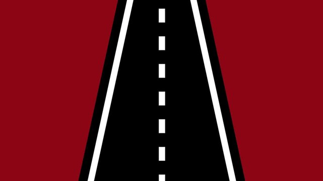 Animation of moving road icon, aerial top view. animation Moving road aerial top view animation. Animation of moving road icon, aerial top view. 4K animation video,..!!!!!!