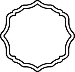 Food Label Frames Line Art Transparent Background