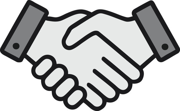 AI generated vector illustration of handshake  symbol of partnership and agreement