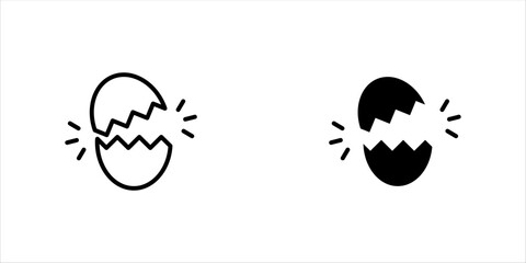 Hatching egg to cook food icon vector illustration, eps 10