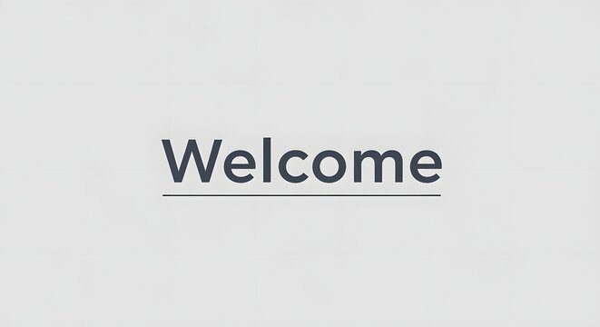 A simple and clean image displaying the word 'Welcome' on a plain white background, suitable for greeting or introductory purposes in various contexts