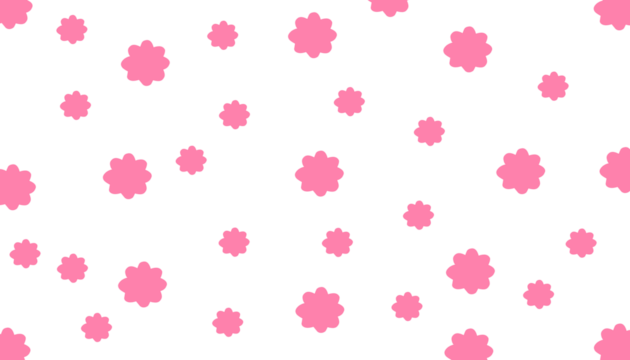 seamless pattern of pink flowers on a white background