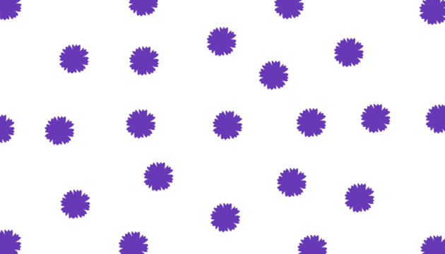 violet flower pattern on white background