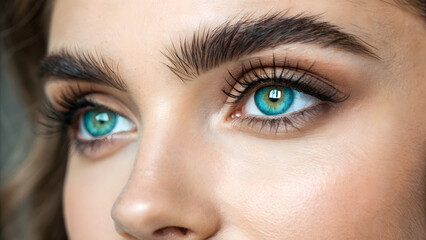 Obraz premium Botox treatment focus on eyebrows