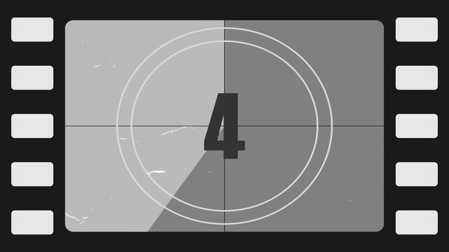 Classic countdown credits animation starting at 9 and ending at 1