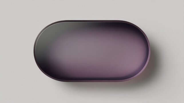 An oval shaped gradient colored object resembling a pill or capsule transitions smoothly from dark purple to light pinki
