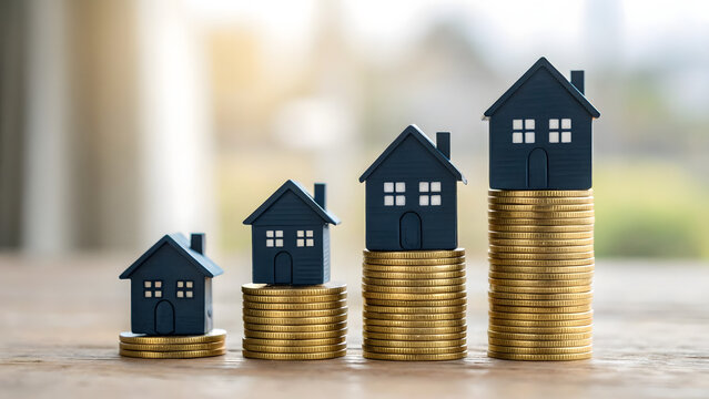 Rising real estate prices concept