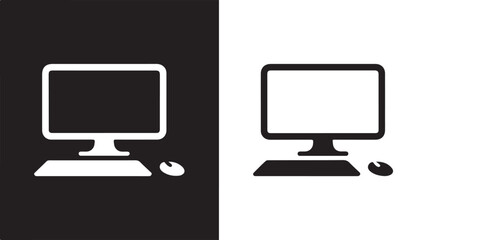 Desktop computer silhouette