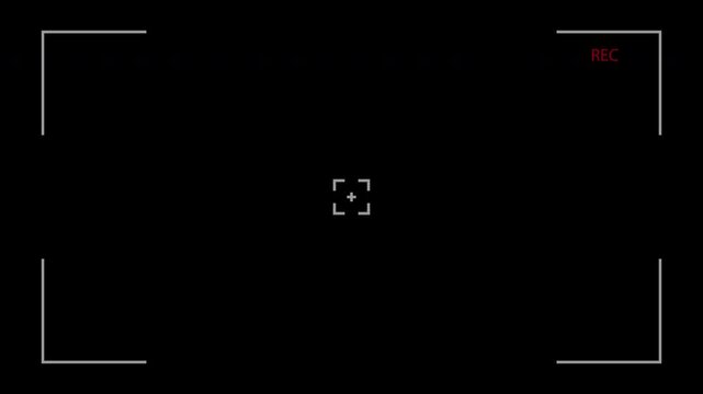 Looping camera frame animation on a transparent background