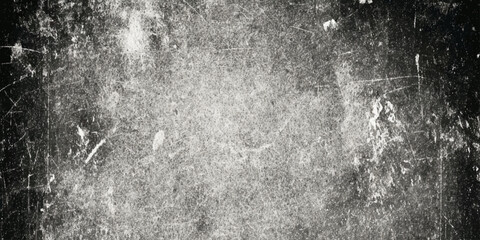 vintage grunge black texture with white scratches and speckles, distressed overlay background.