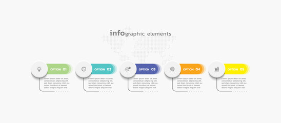 Vector infographic business template colorful design