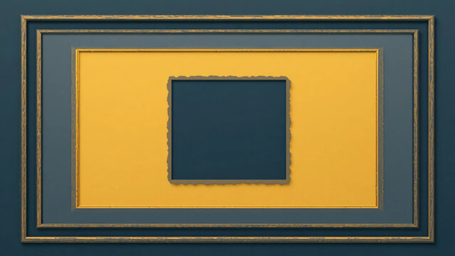 A nested offset square frame illustration background marching toward one corner