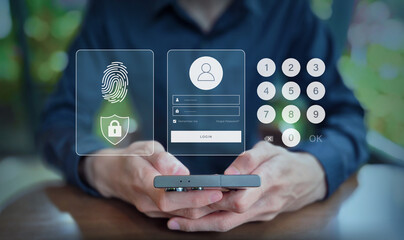 Biometric Mobile Security Interface with Login and PIN Authentication