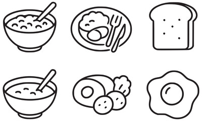 Breakfast Food Icons Collection