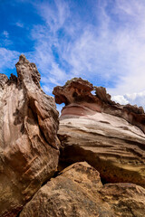 red rocks in the desert