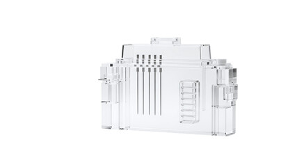 Transparent Rectangular Electronic Component isolated on a transparent background