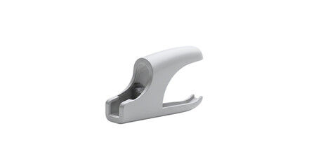 White Plastic Clip isolated on a transparent background