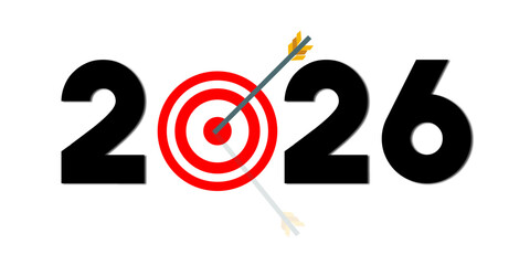 New Year 2026 Goals Vector Illustration – Motivation, Planning, and Success Concept for Future Achievement