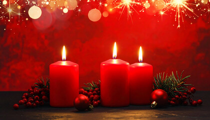 Christmas Candles and Sparkles