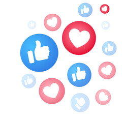 Obraz premium heart shaped like button