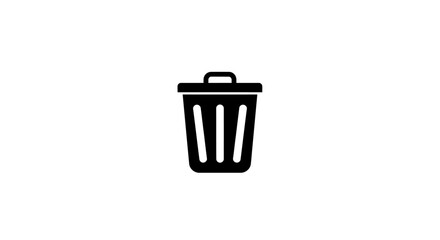 Simple trash can icon for delete and remove functions on a website