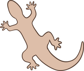 Illustration of a Tan Lizard