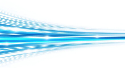 Abstract Blue and White Light Streaks on White Background
