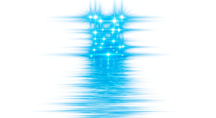 Abstract Blue Light Streaks and Reflections glow sparkle