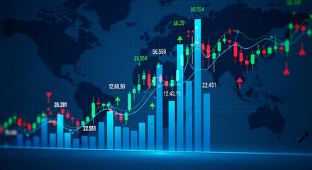 Global Stock Market Growth and Analysis finance graph