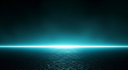 Glowing Horizon Line Over Textured Surface glowing line
