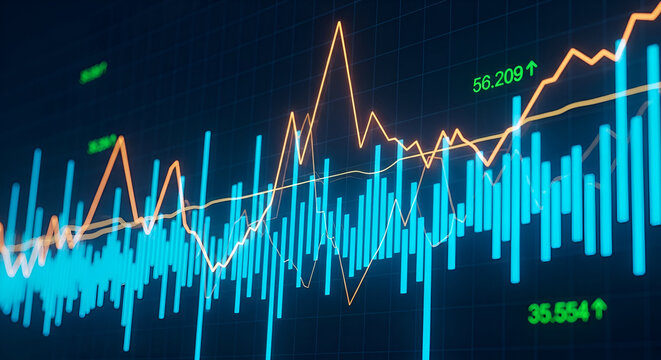 Stock Market Analysis with Upward Trend finance graph