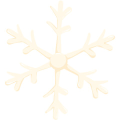snowflake on a white background. illustration in cartoon style.