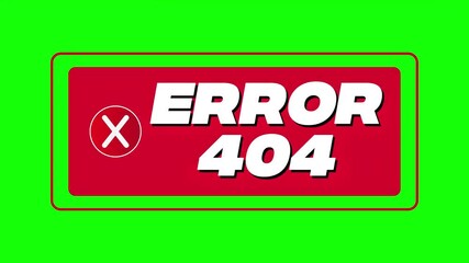 Urgent alert ERROR 404 page not found notification graphic design, digital warning message for website failure