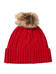 knitted beanie hats mockup isolated on white background.