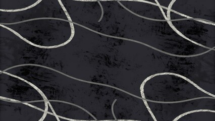 Elegant abstract background with flowing silver lines on a textured dark navy canvas, perfect for modern design projects