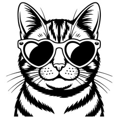 Cute Cat with Sunglasses